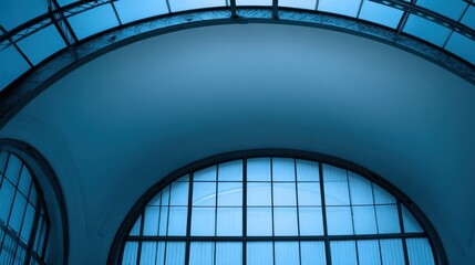 The Elegant Glass Ceiling Showcasing Modern Architectural Design and Light.