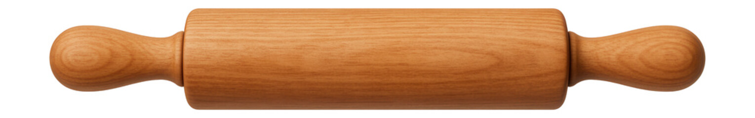 Naklejka premium Wooden rolling pin for baking and cooking.