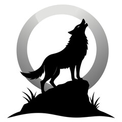 wolf black and white