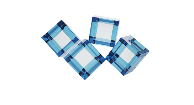 Modern geometric crystal cubes abstract design