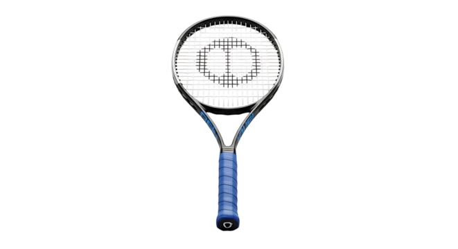 Modern tennis racket ready for a winning serve