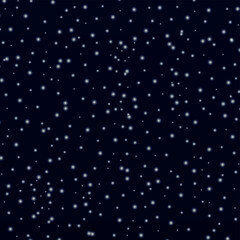 White falling snow on transparent background