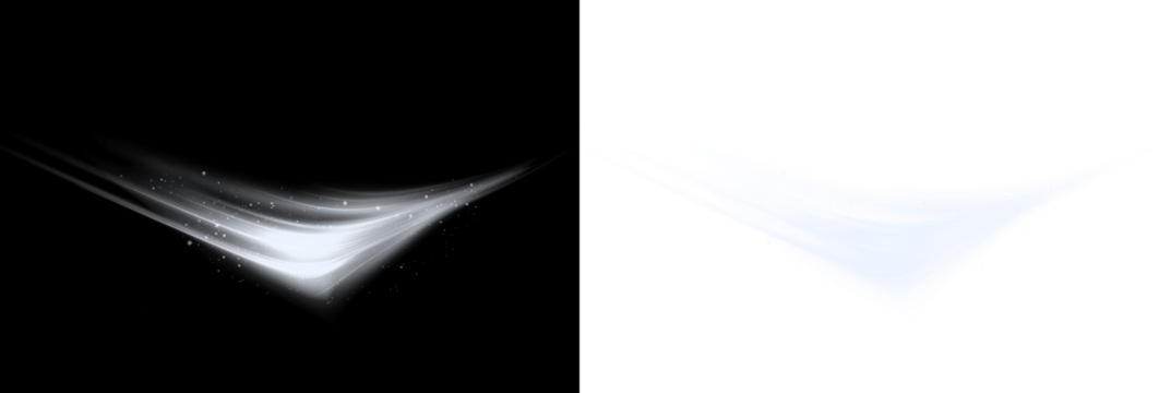 Abstract png overlay featuring smooth flowing lines with a gradient effect, creating a sense of movement and depth, ideal for creative design projects and backgrounds