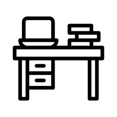 architect desk line icon, architect desk vector outline symbol for apps, websites, and UI design