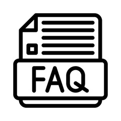 faq line icon, faq vector outline symbol for apps, websites, and UI design