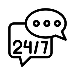 support line icon, support vector outline symbol for apps, websites, and UI design