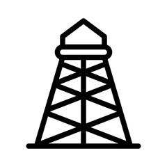 tower line icon, tower vector outline symbol for apps, websites, and UI design