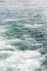 water churned up by boat propeller in Avacha bay