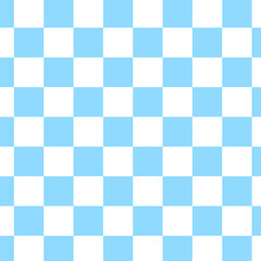 Beautiful pastel blue color checkerboard or chess board seamless pattern design