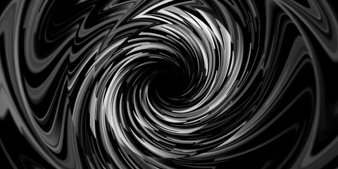 Abstract swirling vortex of black and white, creating a hypnotic visual effect,  swirl,  wave