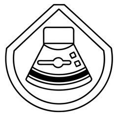 Sonogram Scan Symbol Outline Vector