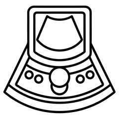 Sonogram Scan Symbol Outline Vector