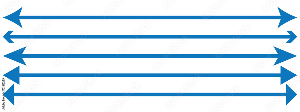Canvas Prints long straight double arrow icon set