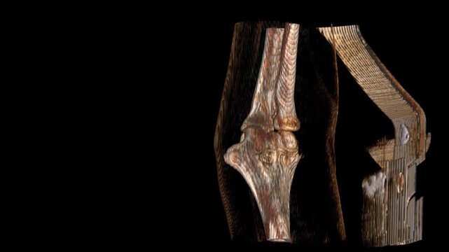 Bone 2.0 Plain Study Sagittal VR Movie presenting a detailed sagittal view of human bone anatomy. This advanced medical imaging visualization highlights skeletal structure and alignment, 