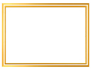 Gold frame on white background (1)
