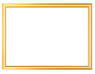 Gold frame on white background (1)