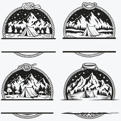 Camping Shirt Svg, Outdoor Scene Camping Svg, Camping Svg