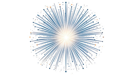 A vibrant, radiating firework explosion against a black background