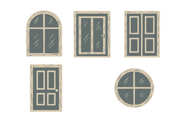 Various window and door designs for home decoration and architectural inspiration in simple, modern styles