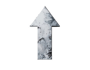 Fototapeta premium 3D Upward Arrow, Textured Metal
