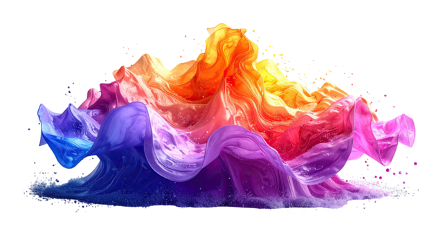 Abstract vibrant fluid shapes