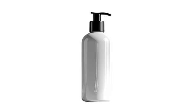 White pump bottle, cosmetic product