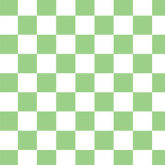 Beautiful pastel green color checkerboard seamless pattern design