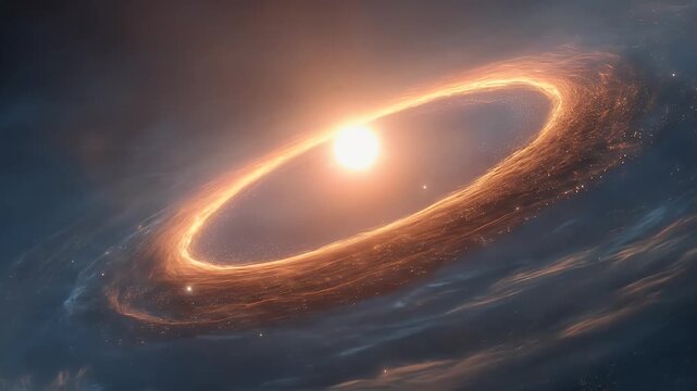 Cosmic ring encircles a blazing star