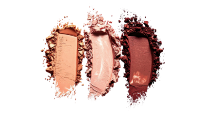 Close-up of colorful eyeshadow palettes