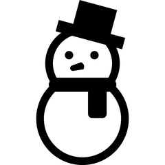 Snowman. Winter sketch illustration in vector format © Mitko