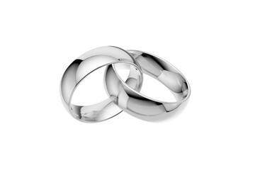 Golden wedding rings. gold illustration with transparent background. Symbols of love and fidelity. Male and female ring interlocked with each other