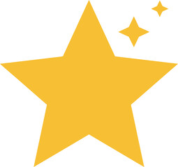 Golden stars sparkle brightly against a clean white background illustration