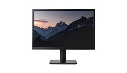 Fototapeta premium Modern monitor displaying a landscape image