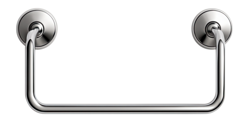 Towel hanger mounted on a wall.