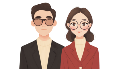 businessman and businesswoman