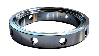 Metallic ring with numerous holes