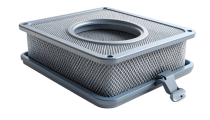 3D rendered square air filter