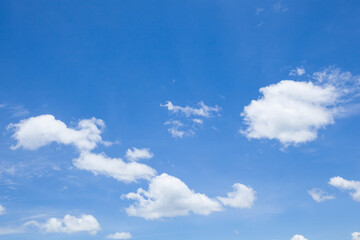 Fototapeta premium White Clouds Floating In Blue Sky Photography
