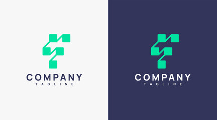 Fototapeta premium Modern letter F logo design for various types of businesses and company. Monogram f logo icon