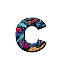Colorful letter c design