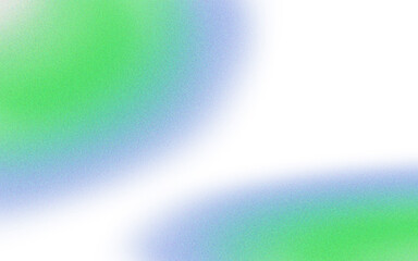 Abstract shapes of vibrant green and periwinkle blue, merging and fading into a dark background