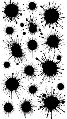 Abstract design of dark circles with light speckles