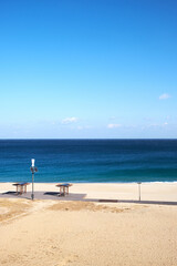 Blue Sea Beach Coastal Landscape Scenic View