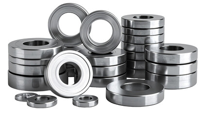 Stacked metallic rings