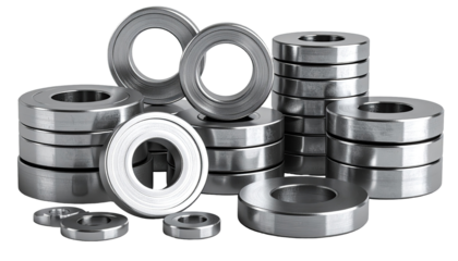 Stacked metallic rings