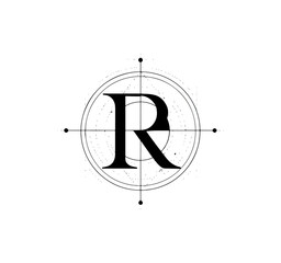 Capital letter r in target design