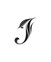 Ornate letter j design