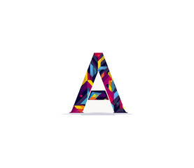 Colorful letter a design