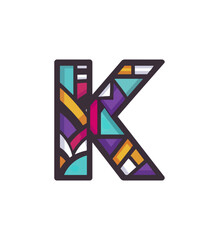 Colorful letter k design