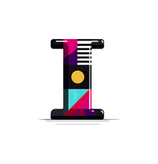 Abstract letter i design